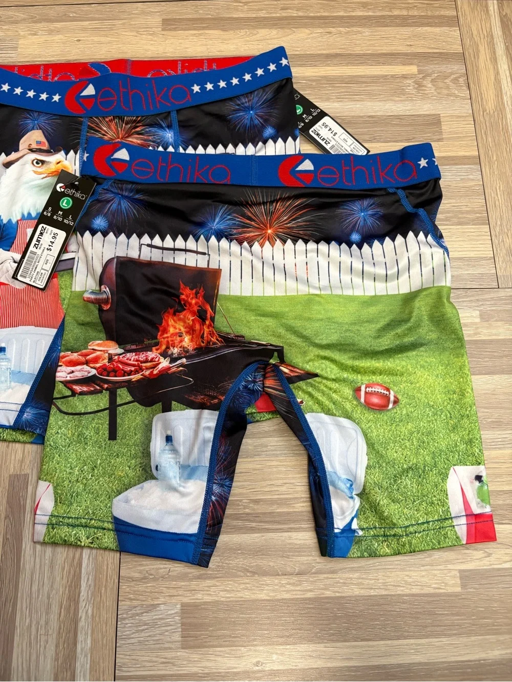 Ethika Kids' Eagle BBQ Print briefs